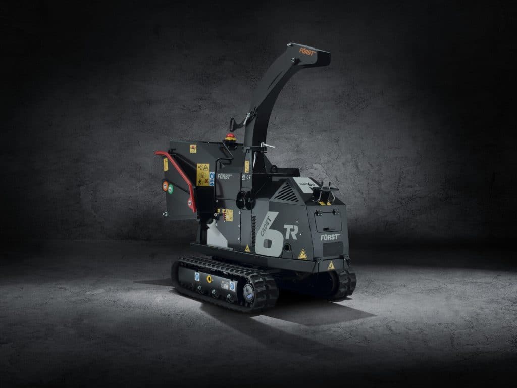Forst Cadet 6TR tracked wood chipper rear right view