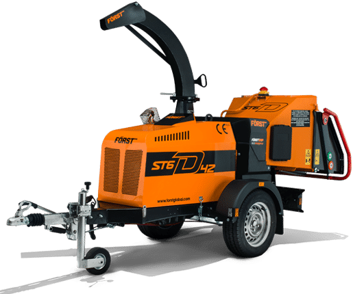 Forst ST6D 42 diesel towable wood chipper