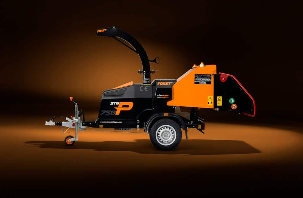 Forst ST6P 40hp petrol towable wood chipper side profile