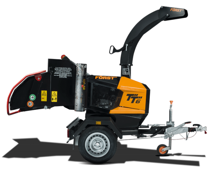 Forst TT6 turntable 6 inch towable wood chipper