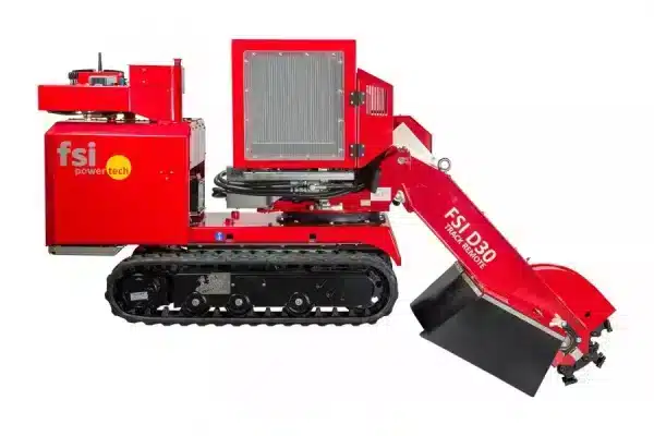 FSI D30 Track Remote stump grinder cutting depth