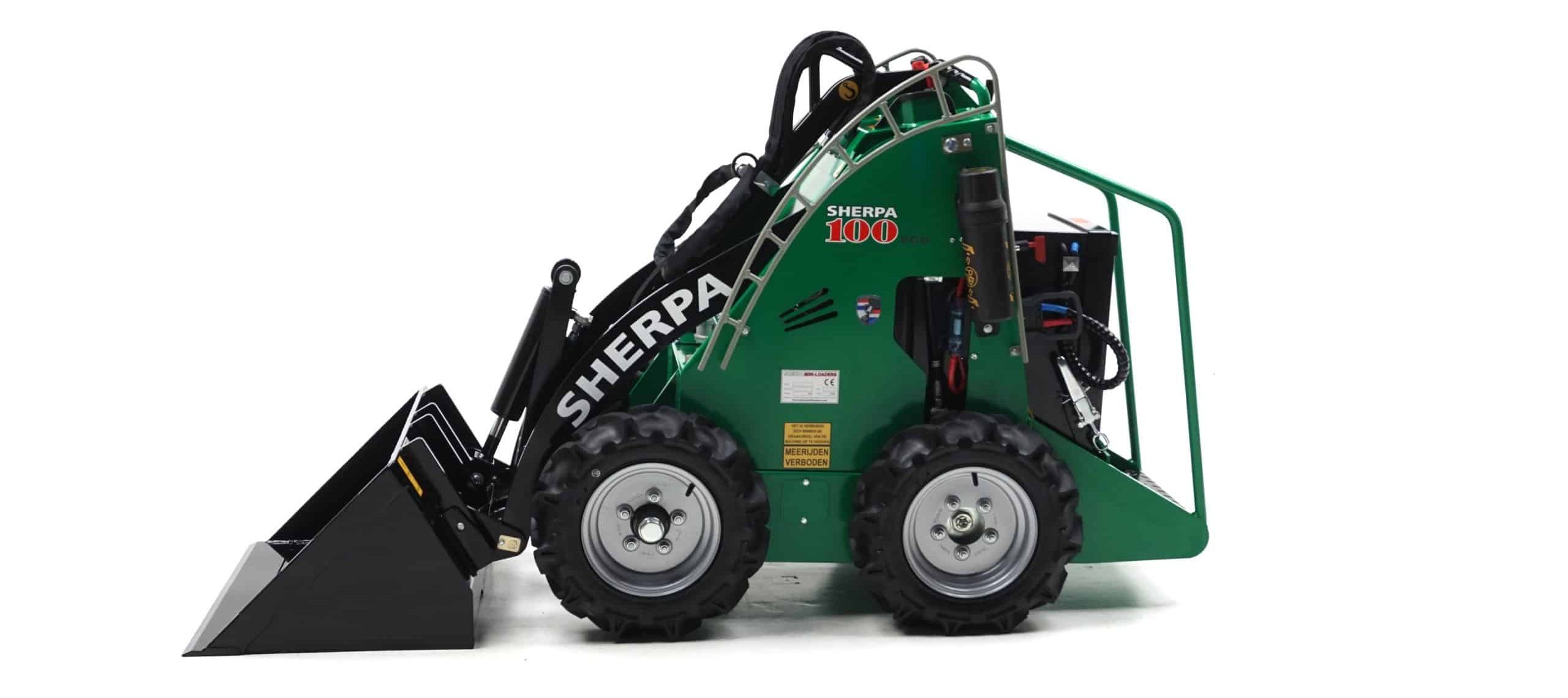 Sherpa 100 Eco electric mini loader rear view