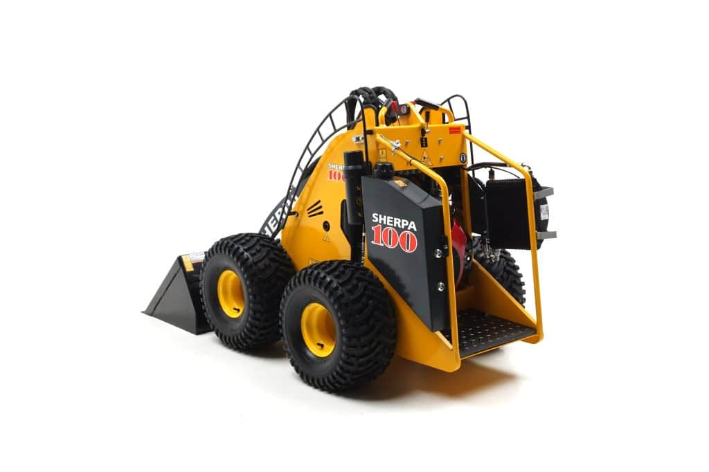 Sherpa 100 Petrol mini loader with Honda GX630 engine, front view