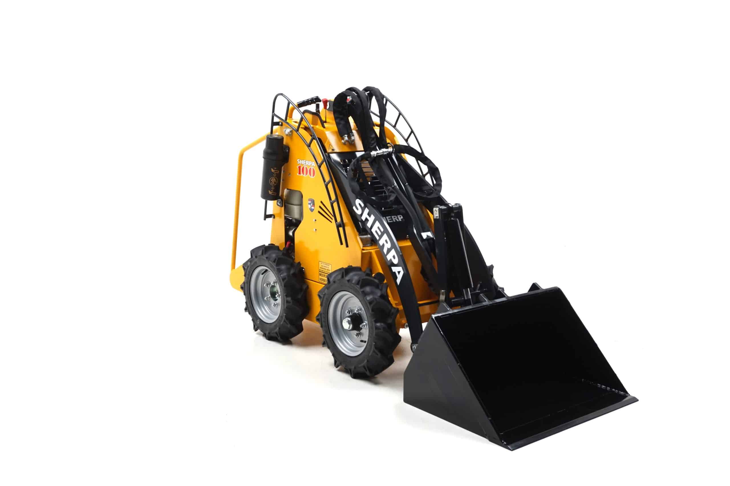 Sherpa 100 Small petrol mini loader front left view